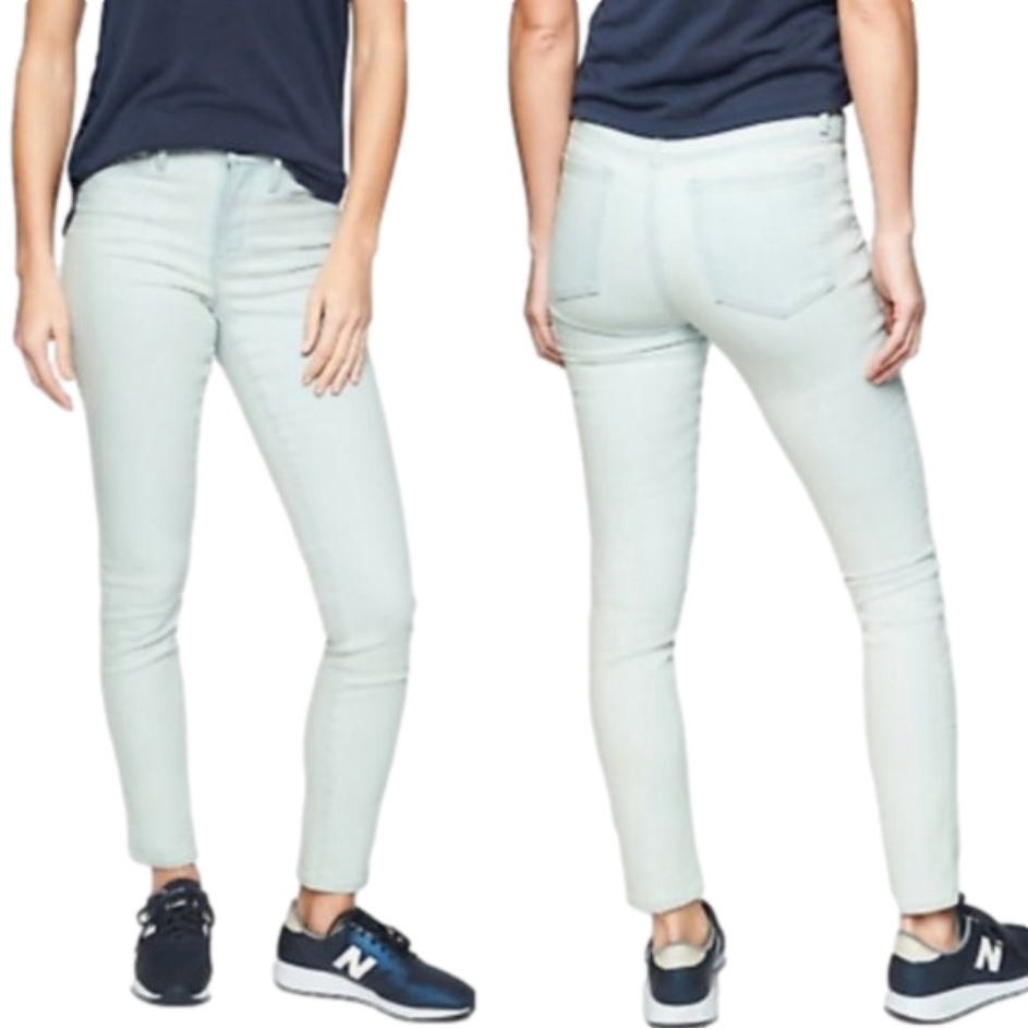 Nwt! Athleta Women's Sculptek Crop Skinny Jeans Biscayne Wash/Size-6